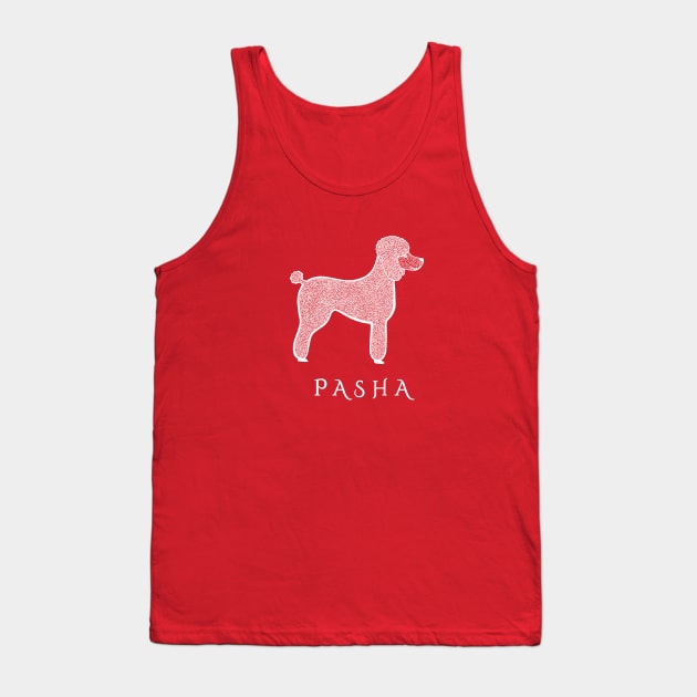 Pasha the Poodle - hot pink Tank Top by Green Paladin